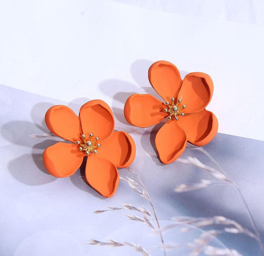 Aretes Flor Gigante