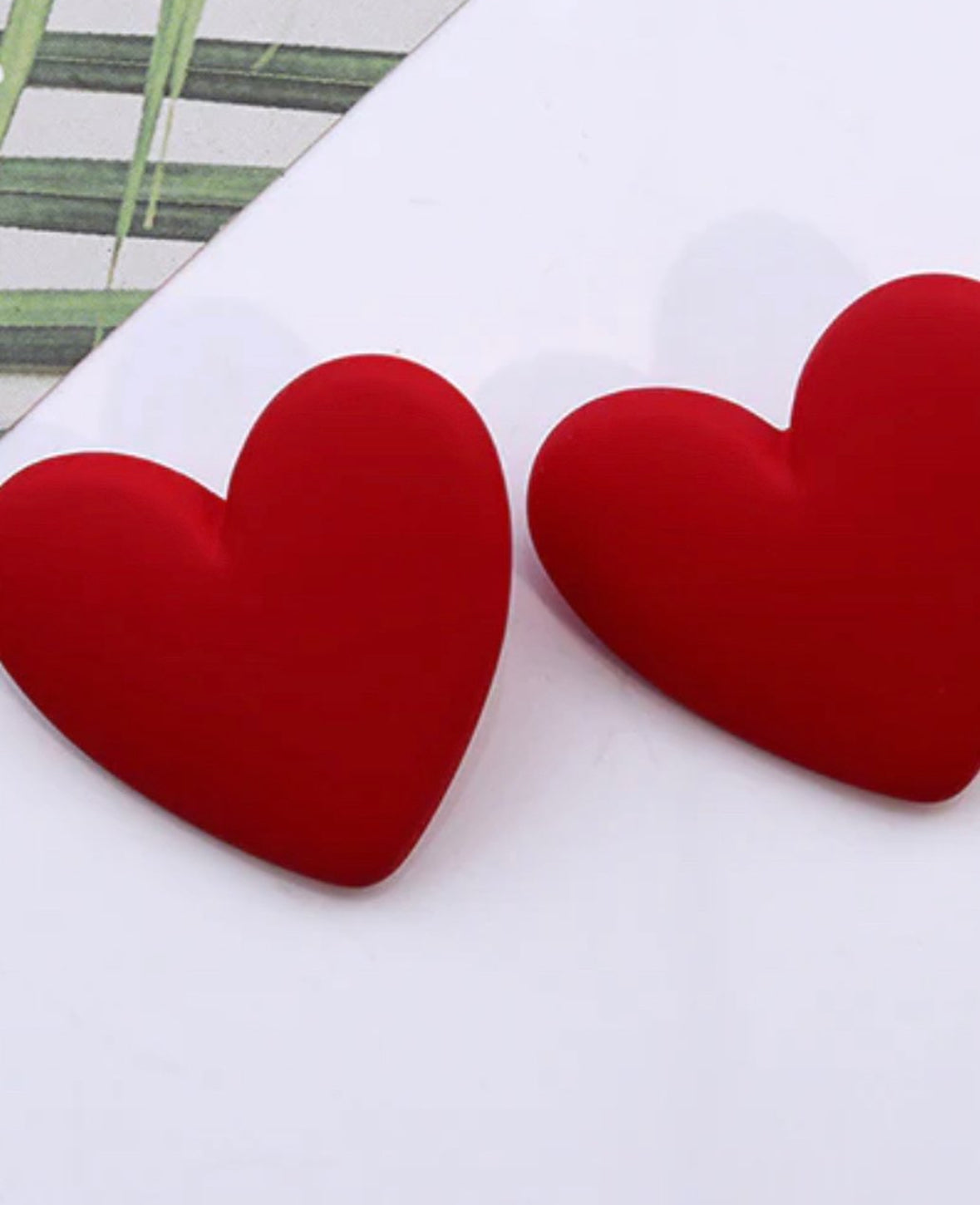 Aretes corazón gigante