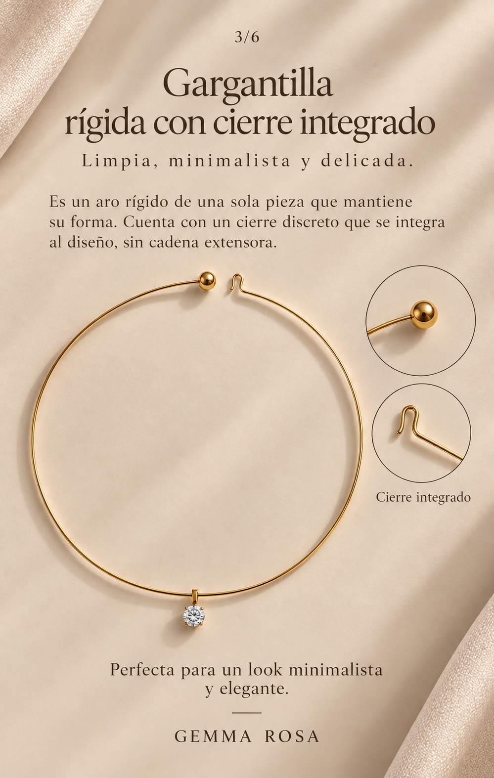 Choker Rígido Corte Corazón