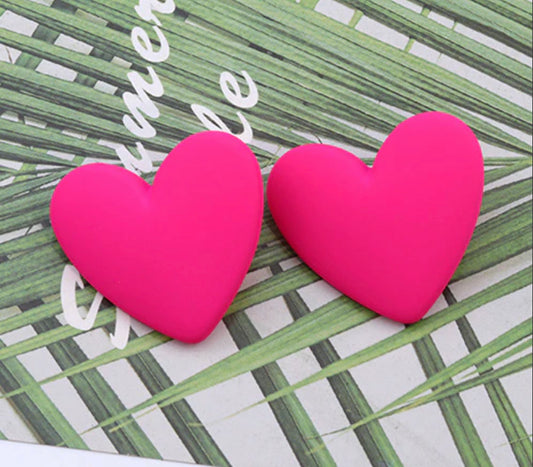 Aretes corazón gigante