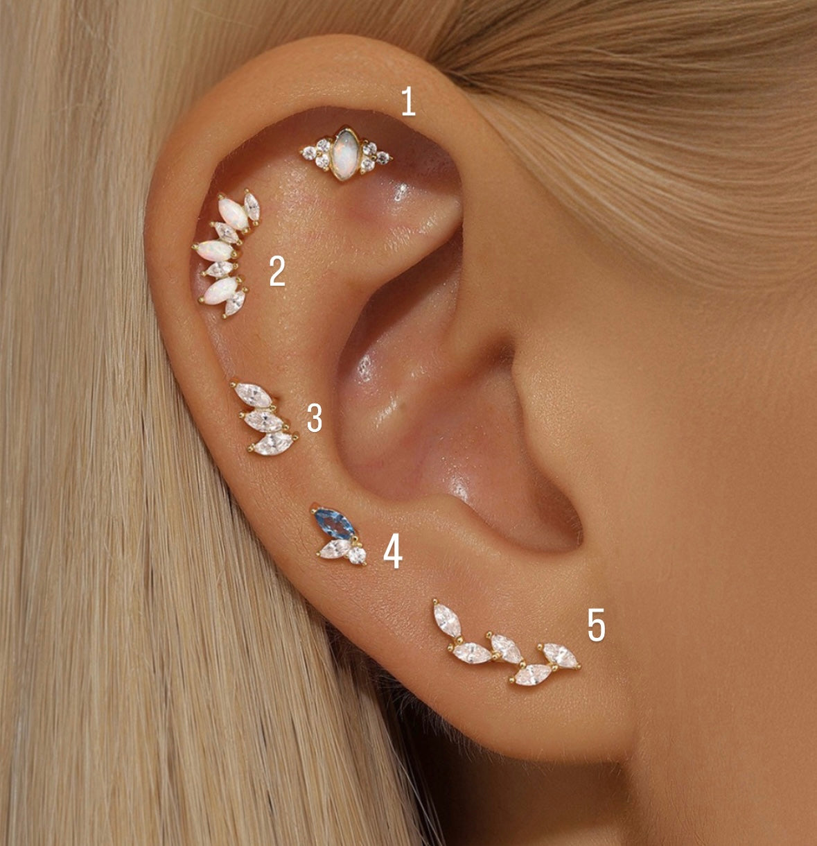 Opal Glow Piercings