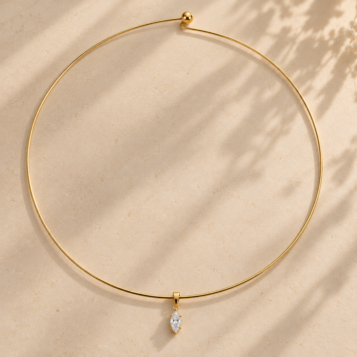 Choker Rígido  Corte Marquise