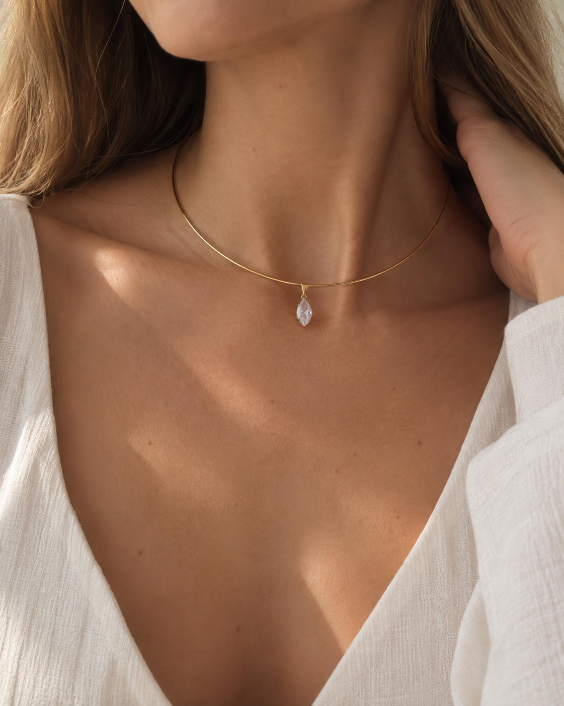 Choker Rígido  Corte Marquise