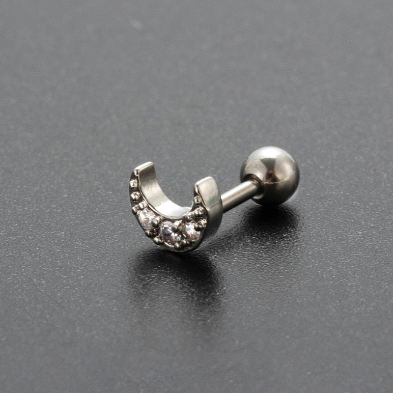 Piercing Luna Brilla Acero Quirúrgico