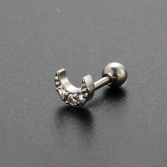 Piercing Luna Brilla Acero Quirúrgico