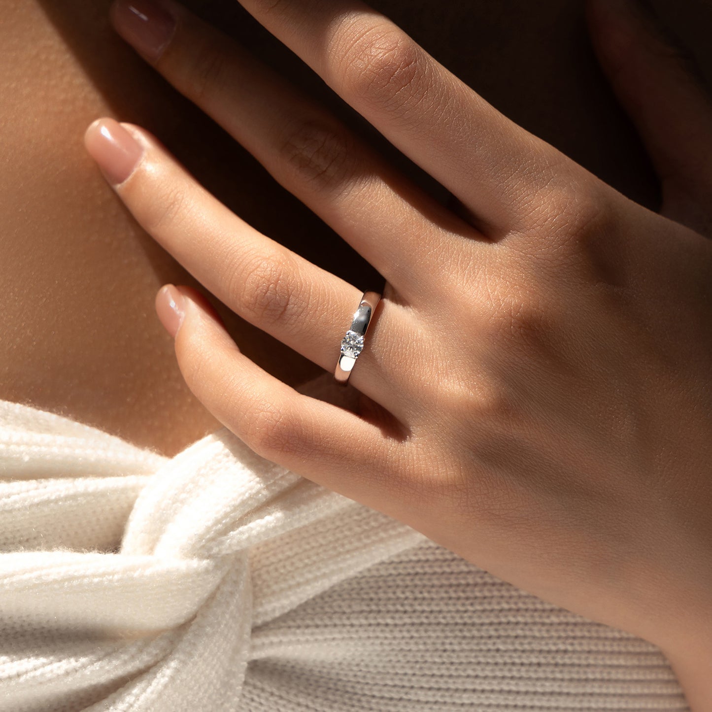 Anillo Solitario Aura Moissanita